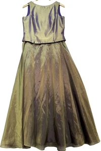 JS Collections Womens Bridesmaid Evening Dress Sleeveless Size 14 Gold Back Zip - Picture 1 of 10