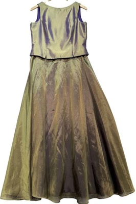 JS Collections Womens Bridesmaid Evening Dress Sleeveless Size 14 Gold Back Zip - Image 1 of 4