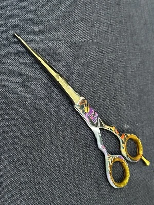 7" Professional Pet Dog Cat Hair Curved Cutting Grooming Scissors Shears Steel - Image 1 of 4