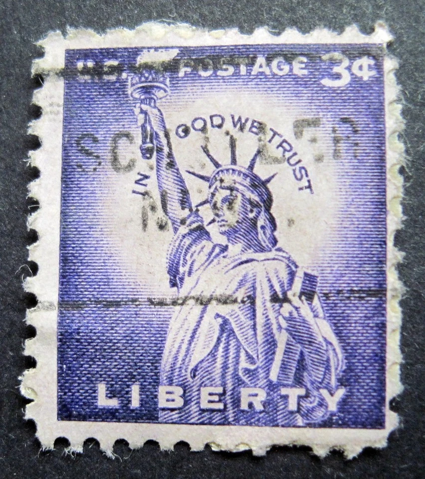 Sc # 1035 ~ 3 cent Liberty Issue, Precancel, SCHUYLER NEBR. (ba10) - Image 1 of 1