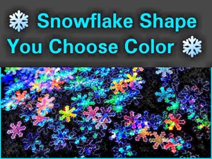 SNOWFLAKE SHAPE GLITTER~U CHOOSE~Nail•Acrylic•Gel•Body Art•Face•Festival•Crafts  - Picture 1 of 43