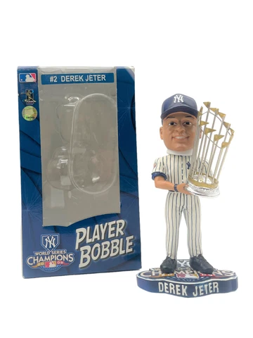 DEREK JETER w/ Trophy Bobblehead New York Yankees 2009 World Series Champions Cover