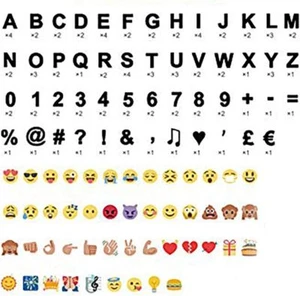 Extra Letters Number Symbols Cards 148pcs Black and White, Changeable, - Picture 1 of 2
