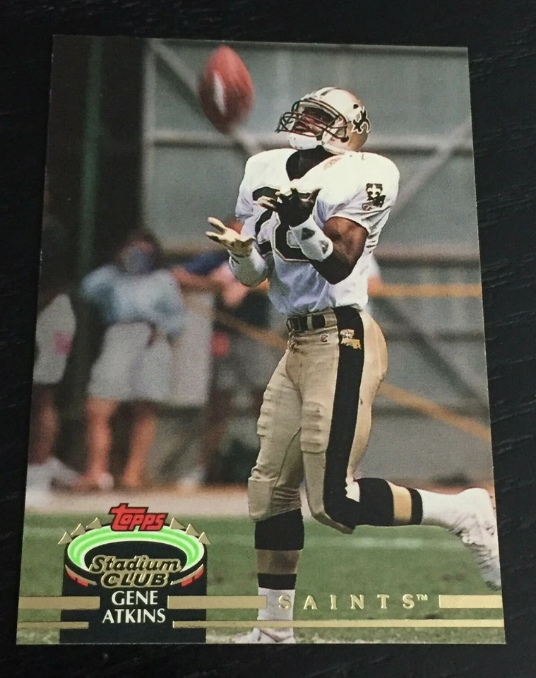 1992 Stadium Club GENE ATKINS #105 football card ~ New Orleans Saints - Image 1 of 1