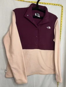 Maglione North Face DESIGN CIRCOLARE rosa 1/2 zip rosa e viola taglia large - Foto 1 di 7