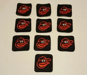 10-PCS BALTIMORE ORIOLES   (SQUARE)  (BLACK & ORANGE) VINTAGE EMBROIDERED PATCH - Picture 1 of 3