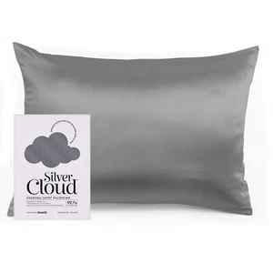 Funda de almohada satinada Silver Cloud carbón con infusión de iones de plata - talla 50 x 75 cm - Imagen 1 de 7