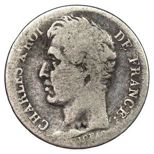France Charles X 1/2 Franc 1830 K Bordeaux Silver F.180 Gad.402 KM.723 Coin - Picture 1 of 2