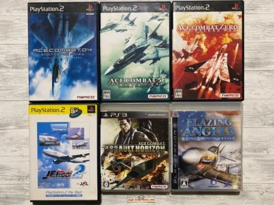 SONY PS2 & 3 Ace Combat Zero 4  5  Jet de Go 2 & Assault Horizon & Blazin Angels - Image 1 of 4
