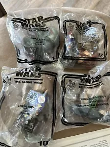LOTE DE COMIDA FELIZ MCD - STAR WARS THE CLONE WARS-10, 14, 16, 17 - NUEVO EN PAQUETE 2008 - Imagen 1 de 5