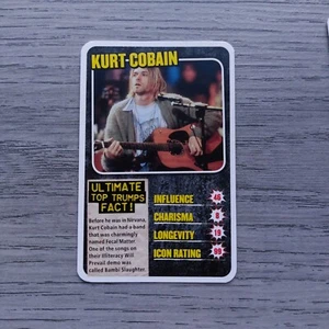 KURT COBAIN (Nirvana) - Kerrang Rock Legends Top Trumps Card From 2014 - Picture 1 of 2