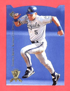 1995 UPPER DECK SP (BB) George Brett SALUTE DIE-CUT CARD #3 HOF'er/KC ROYALS