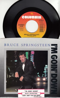 BRUCE SPRINGSTEEN - I'M GOIN' DOWN - MINT COLUMBIA 45 WPS - JUKE BOX STRIP - Image 1 of 2