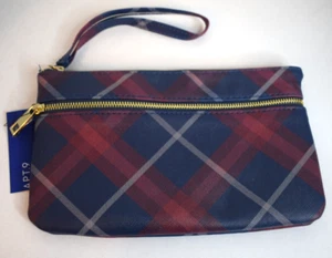 NWT Apt 9. Safe Keeper Plaid RFID Blocking Security Wallet Wristlet Clutch! - Picture 1 of 2