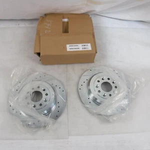 Pair PowerStop AX8180XPR Rear Drilled/Slotted Brake Rotors for 09-2019 Ford Flex - Picture 1 of 5