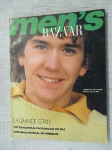 MEN'S HARPER'S BAZAAR ITALIAN MAGAZINE #10 1981 TIMOTHY HUTTOM OSCARS NO LABEL - Picture 1 of 2