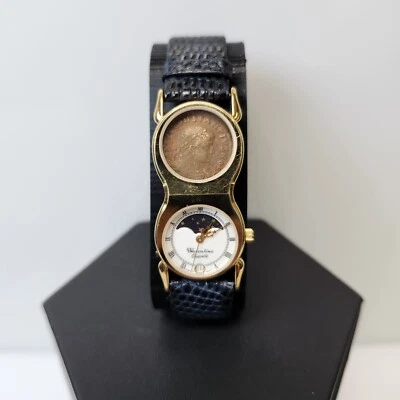 Valentino 8829 Moon Phase Vintage Rare Women's Watch Constantinus Roman Coin - Image 1 of 4