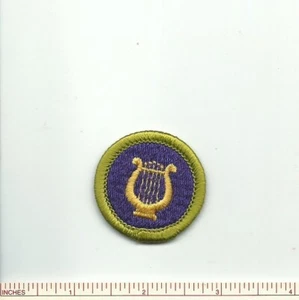 EF SCOUT BSA MUSIK VERDIENSTABZEICHEN TYP H KUNSTSTOFFRÜCKEN HARFE ABZEICHEN PATCH PB MB!!! - Bild 1 von 1