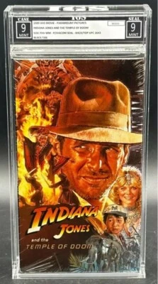 Indiana Jones Temple of Doom VHS Tape Factory Sealed New Paramount IGS 9 9 Grade - Image 1 of 2