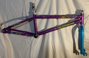 Mongoose G Fling 100 BMX Bike Frame Set, 19” TT, Purple Frame, Blue Fork - Picture 1 of 5