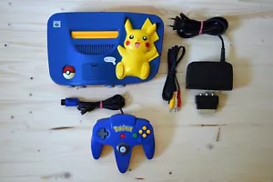 N64 - Nintendo 64 Konsole Pokemon Pikachu mit Original Controller - Picture 1 of 1