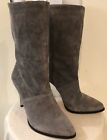 Womens Bcbgeneration Gray Mid Calf Suede Boots Valor Sz 8M