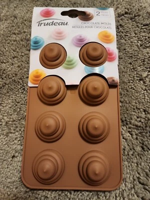 Trudeau Silicone Chocolate Molds Great For  Chocolate   2 Pack Brand New - Image 1 of 2