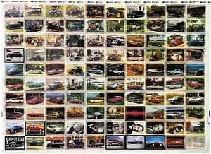 Vintage Chevy GIANT 28"x38" Classic Car Photo Trading Cards Poster Chevrolet Art - Picture 1 of 24