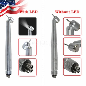 Dental 45 Degree Head High Speed Handpiece LED E-generator /No-LED 4 Hole Link - Picture 1 of 19