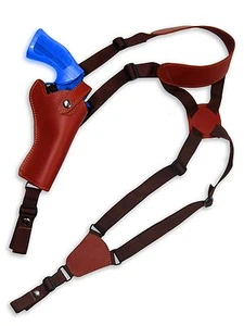 NEW Barsony Burgundy Leather Vertical Shoulder Holster Taurus Uberti 4" Revolver - Picture 1 of 6