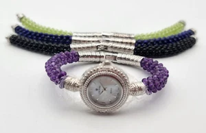 Women Watch CROTON interchangeable Gemstone Band / Bracelet Vintage - Picture 1 of 10