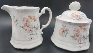 VTG MIKASA Allura DH 903 Suzanne Creamer and Sugar Bowl Set Retired Hard To Find - Picture 1 of 13