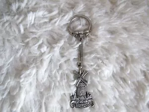 Unique Silver-Toned Holland Windmill Keychain, Fashion, Decorative Accessory - Picture 1 of 1
