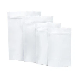 100/500 mattweiße Mylar Geschenktüten, Keksverpackungsbeutel, geruchsdichter Beutel - Bild 1 von 8