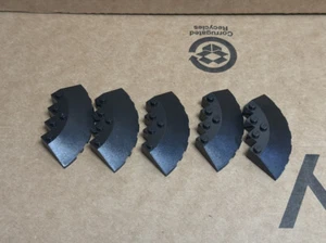 LEGO Parts - Black Brick, Round Corner 6 x 6 w Slope 33 Edge - No 95188 - QTY 5 - Picture 1 of 1