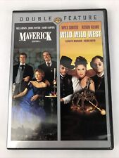 Maverick , Wild Wild West (DVD, 2008) Widescreen Mel Gibson Will Smith Mint Disc