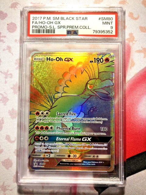 Pokemon Card HO-OH SM80 PROMO GX Full Art RAINBOW Sun & Moon SL FR NEW