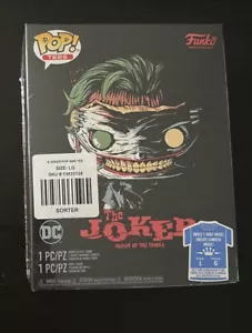 Funko POP and Tee: The Joker #273 (Death of the Family) GITD Hot Topic Size L - Picture 1 of 6