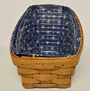 Longaberger 1997 Basket Signed Double Handle w Liner Multipurpose Sleigh Design - Picture 1 of 7