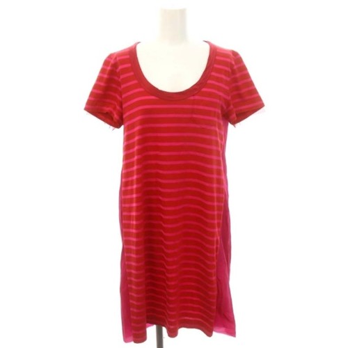 Abito Sakairaku Sacai Luck Border raso switch manica corta lunghezza ginocchio usa