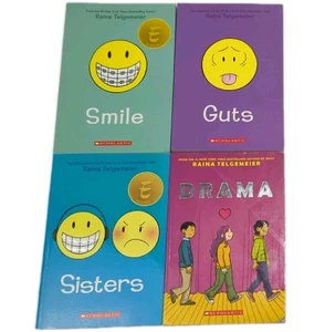 Raina Telgemeier Graphic Novels Lot of 4 Smile Drama Sisters Guts PB  - Picture 1 of 10