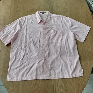 Alan Stuart Men's Vintage Polo Shirt Size 2XL Pink Button Down Short Sleeve - Picture 1 of 11