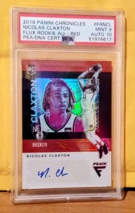 2019 Panini Chronicles Nicolas Claxton Flux Rookie Auto 10 PSA 9  - Picture 1 of 3