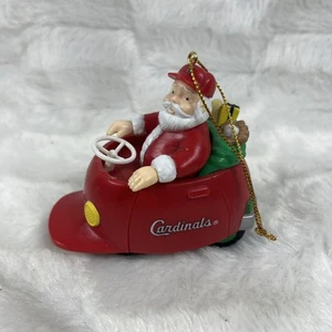 MLB Christmas Collectibles Russ Santa Saint Louis Cardinals Cap/Sleigh Ornament - Picture 1 of 6