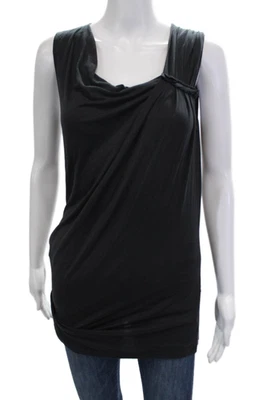 Женский пуловер Elie Tahari без рукавов драпированный майка серый размер средний - Изображение 1 из 4