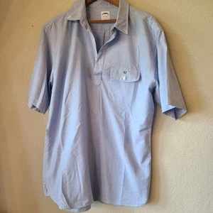 Brooks Brothers Hemd Herren Large Blau Popover 100% Supima Baumwolle Polo Slim Fit - Bild 1 von 5