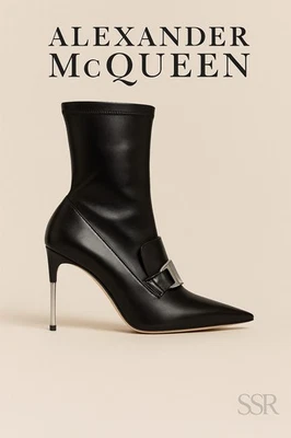 Alexander McQueen Women's Ankle Boots Black Watson US8 EU38 NIB - Image 1 of 4