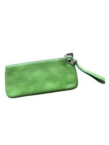 HOBO International Leder grün Vida Reißverschluss Clutch Kalbsleder Geldbörse Organizer Geldbörse - Bild 1 von 7