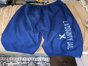 RARE Royal Blue Inmate LA COUNTY Jail Pants MOD Size XL Prison Twin Towers Blues - Picture 1 of 9