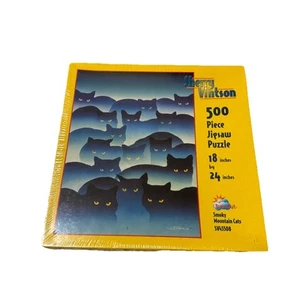 Sherry Vintson 500 Piece Jigsaw Puzzle Smoky Mountain Cats Manufactured In USA - Picture 1 of 6